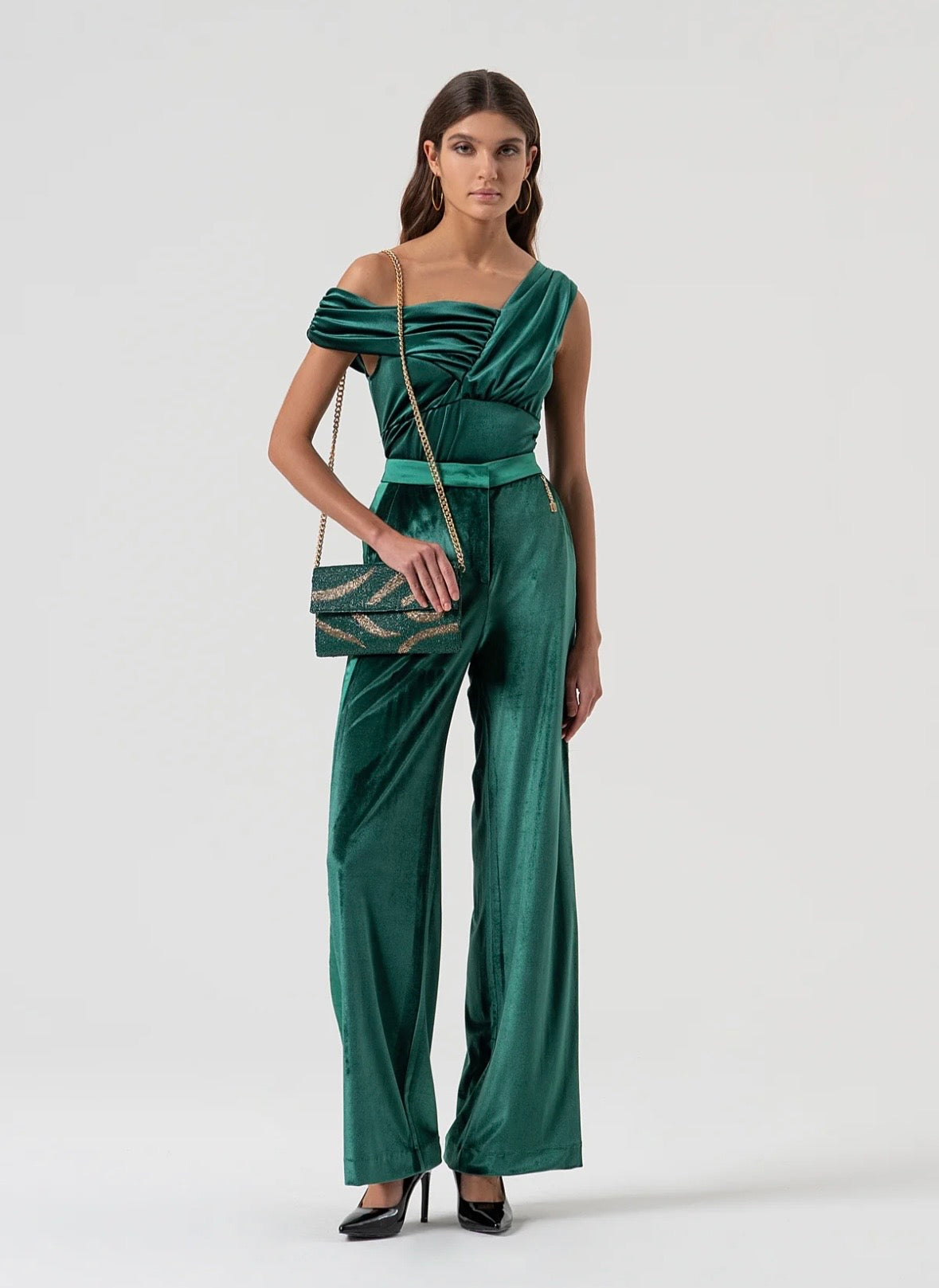 Pantalone a palazzo in velluto