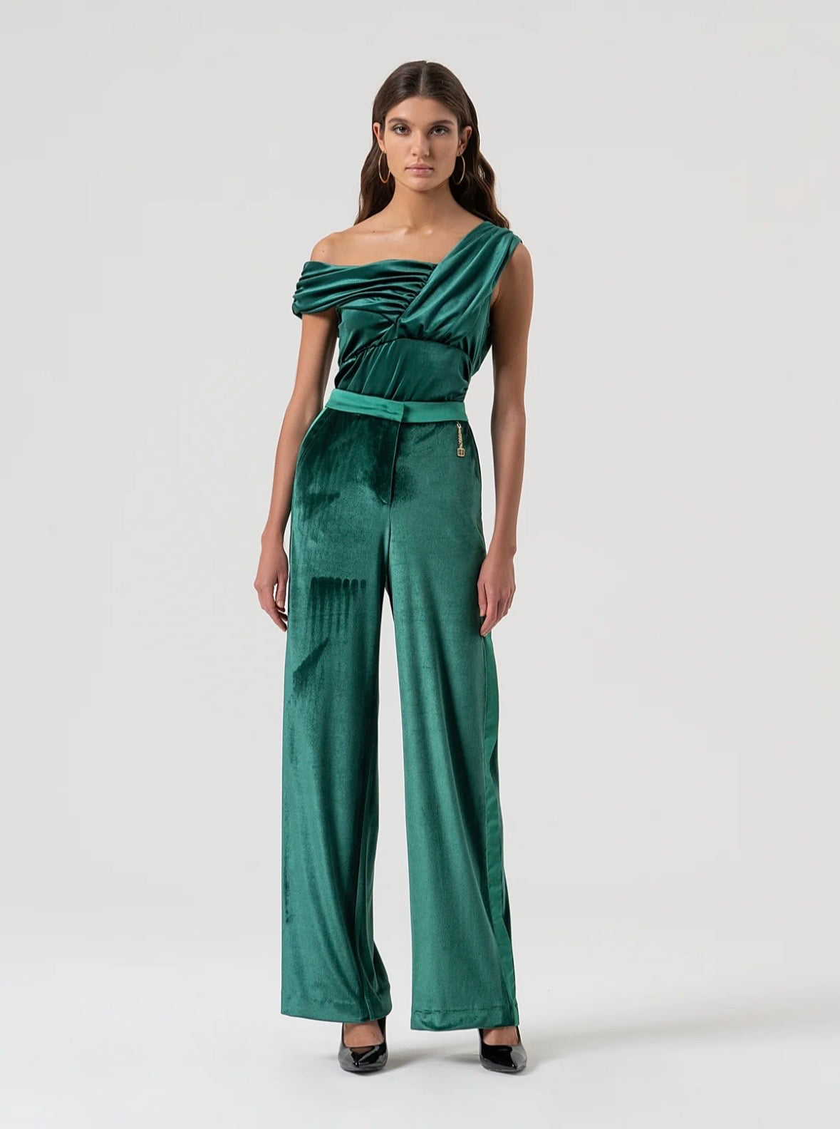 Pantalone a palazzo in velluto