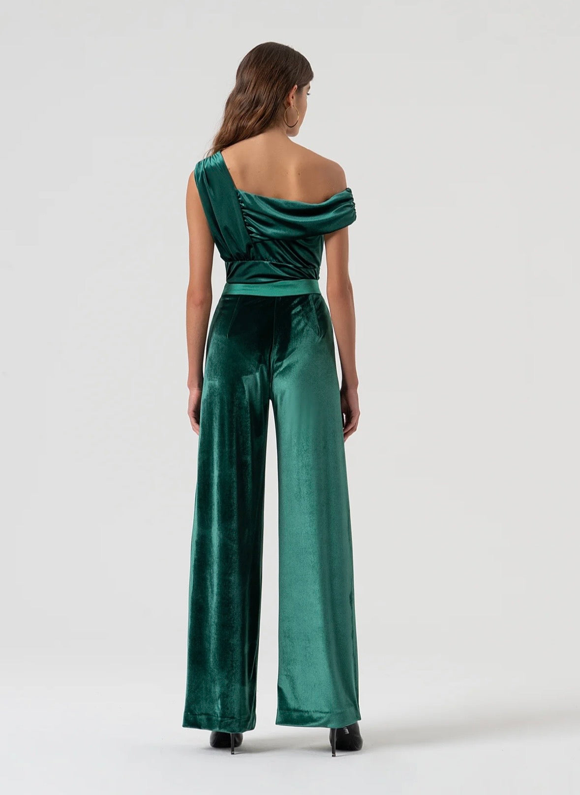 Pantalone a palazzo in velluto