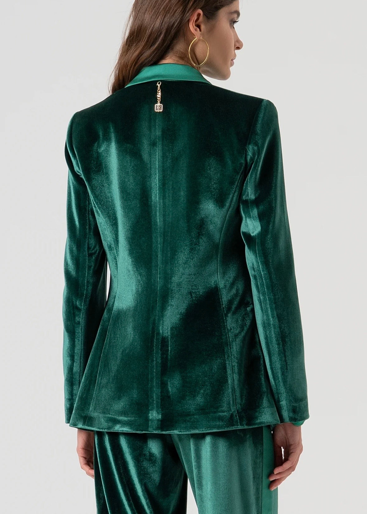 Blazer regular monopetto in velluto
