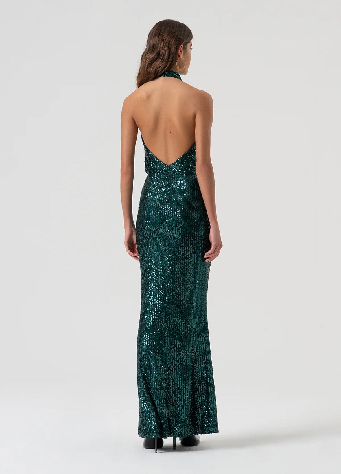 Abito senza maniche con paillettes