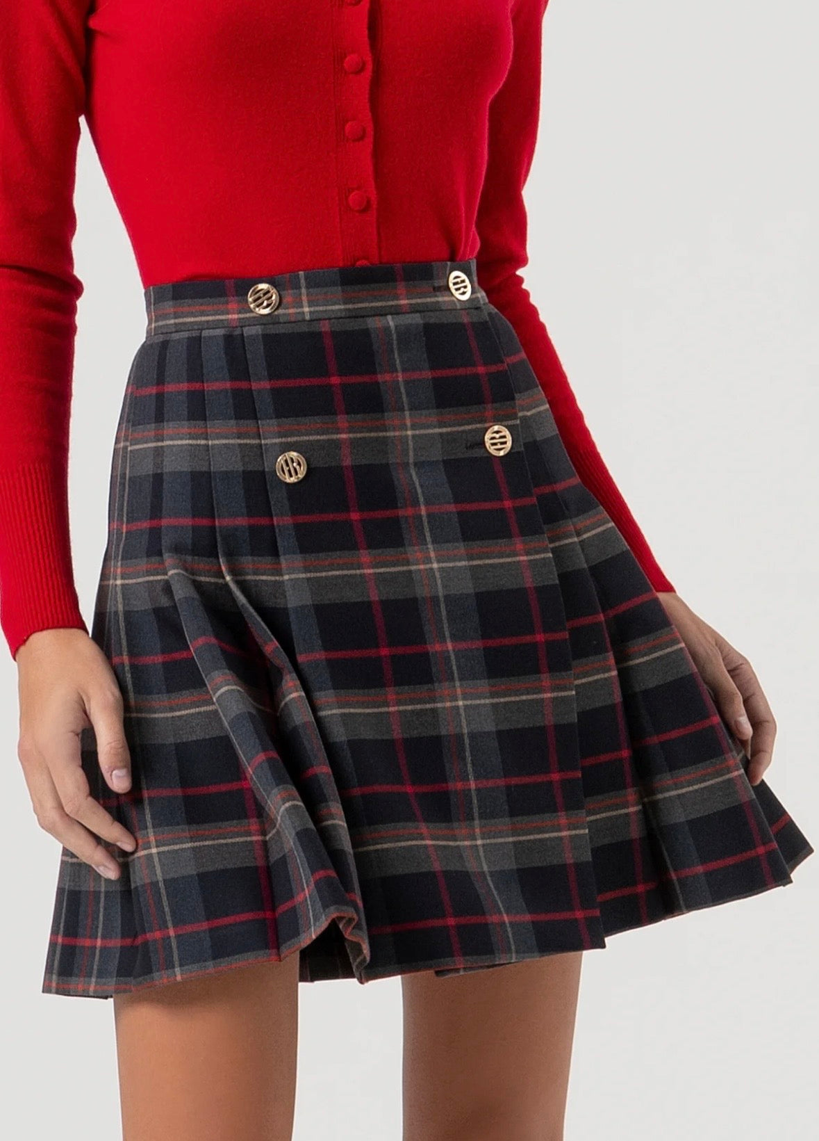 Gonna flare mini in fantasia tartan