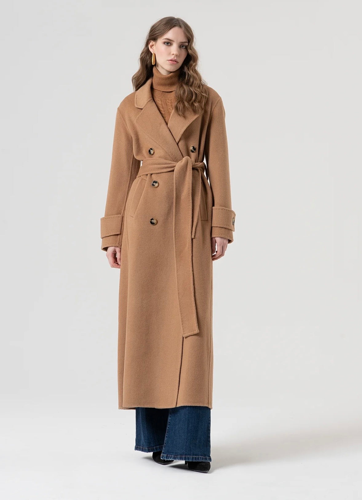 Cappotto regular lungo con lana