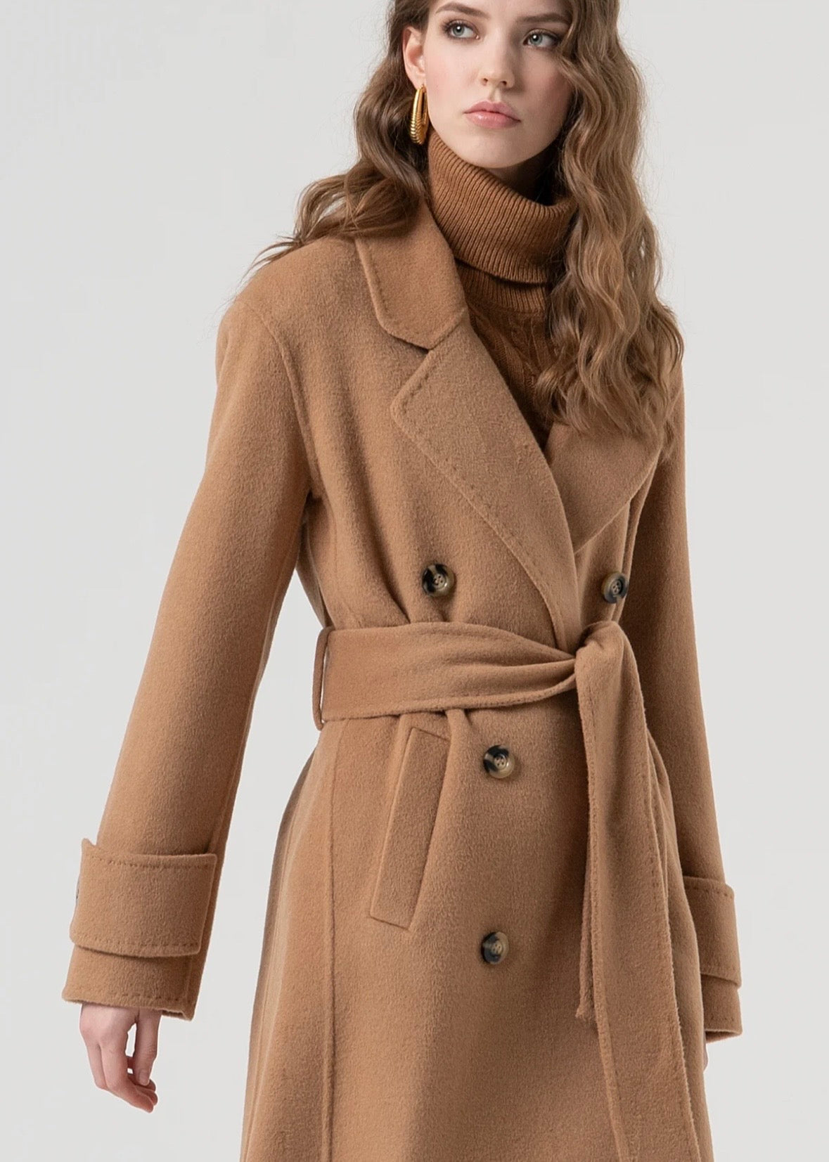 Cappotto regular lungo con lana