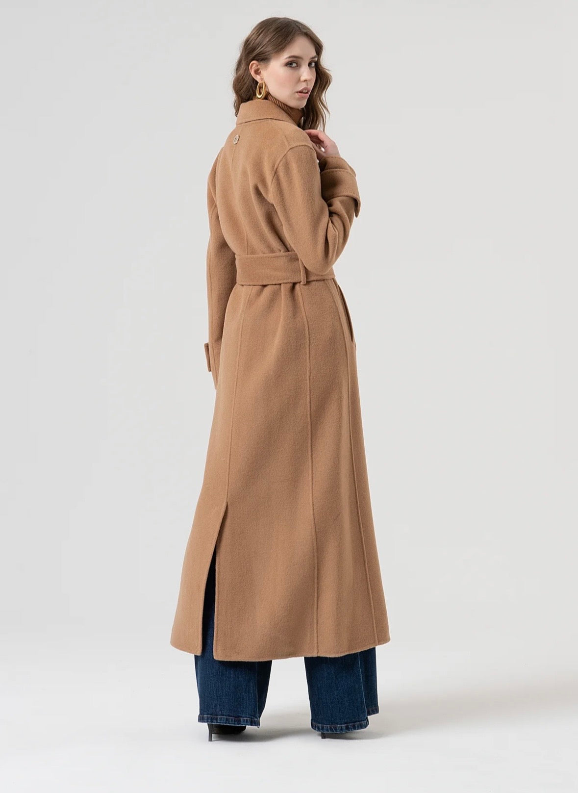 Cappotto regular lungo con lana