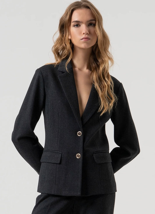 Blazer regular monopetto in punto milano