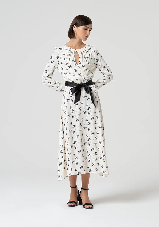 Abito regular midi in fantasia floreale